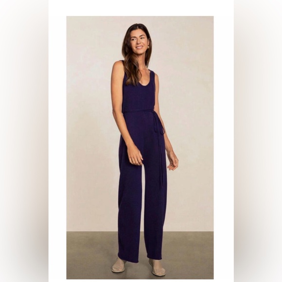 NWT Naked Cashmere Navy 100% Cashmere Jumpsuit